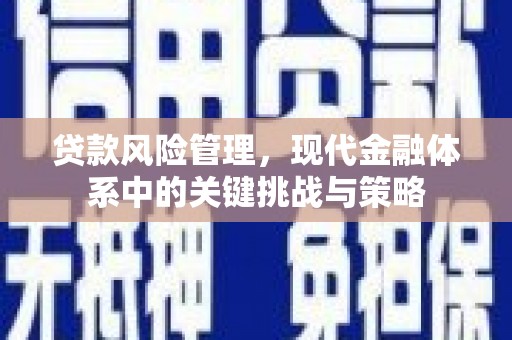 溪湖贷款风险管理，现代金融体系中的关键挑战与策略