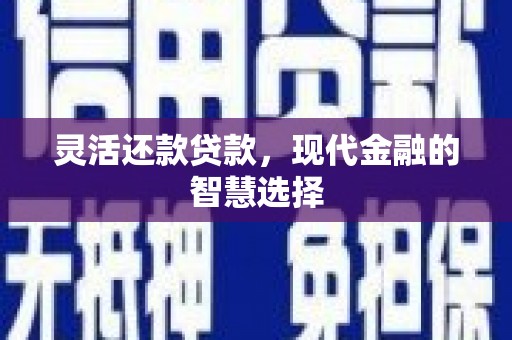 溪湖灵活还款贷款，现代金融的智慧选择
