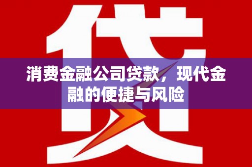 溪湖消费金融公司贷款，现代金融的便捷与风险